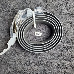 Men's Leather Belt | Size: 48 | Color: Black | 1-Sided | SKU: W-40(41) | RRR Bel